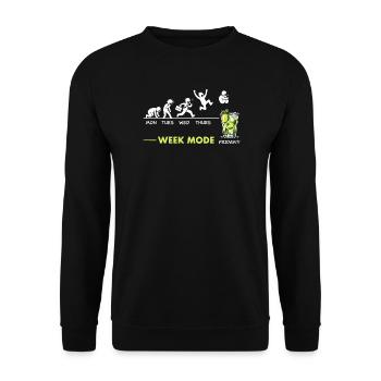 Vive le week-end - humor Mojito aperitif - Unisex Sweatshirt - black - Front - Alina (178cm) & Michal (187cm)