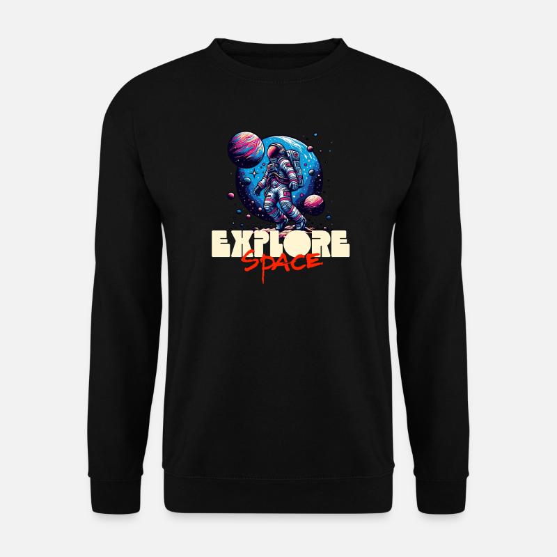 Explore Space Astronaut - Unisex Sweatshirt - black