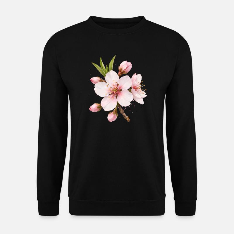 Mandelblüte Rosa Frühlingsblume  - Unisex Pullover - Schwarz