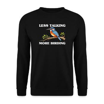 Observation des oiseaux Ornithologue Nerd - Sweat-shirt Unisexe - noir - Devant - Alina (178cm) & Michal (187cm)