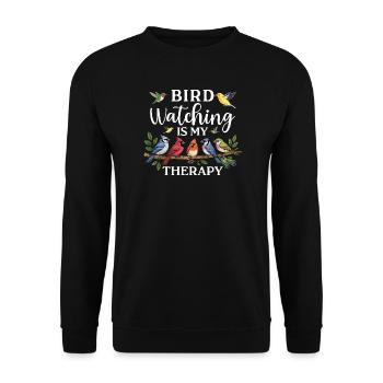 Bird Watching Birding Bird Watcher Bird Nerd - Unisex Sweatshirt - black - Front - Alina (178cm) & Michal (187cm)