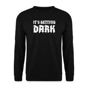 C’est Getting Dark Graffiti design typographique - Sweat-shirt Unisexe - noir - Devant - Alina (178cm) & Michal (187cm)