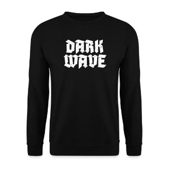 Conception du logo typographique Dark Wave - Sweat-shirt Unisexe - noir - Devant - Alina (178cm) & Michal (187cm)