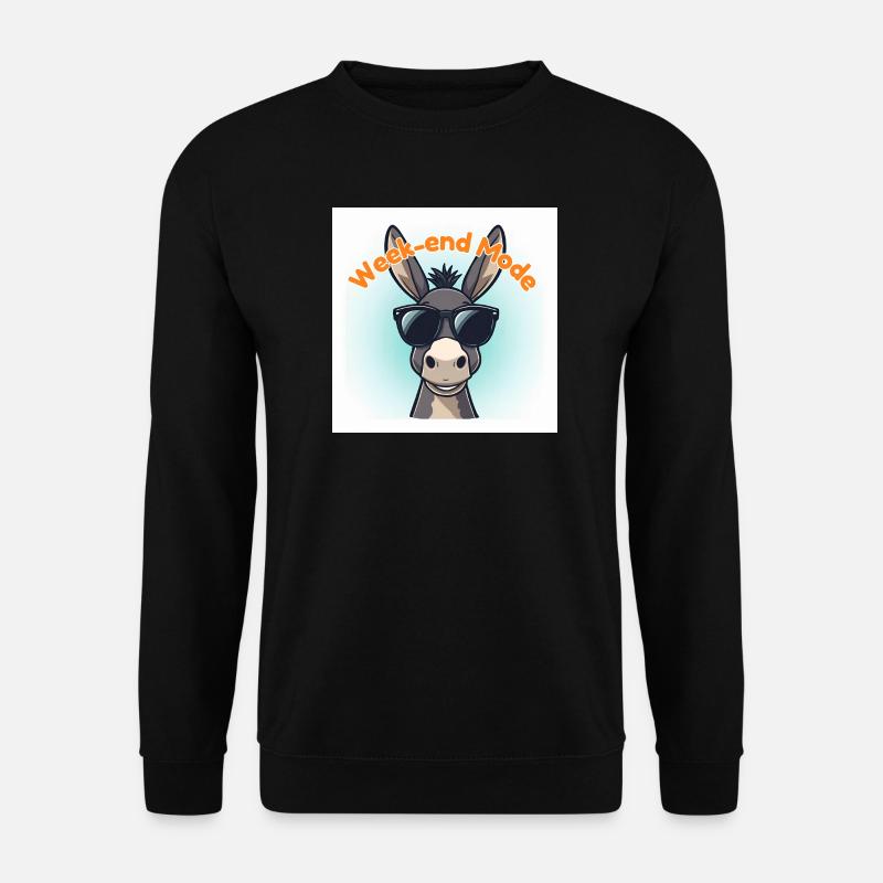 Âne Week-end Mode - Sweat-shirt Unisexe - noir