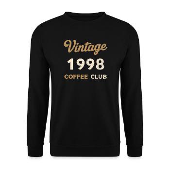 Vintage 1998 – Coffee Club Retro Birth Year - Unisex Sweatshirt - black - Front - Alina (178cm) & Michal (187cm)