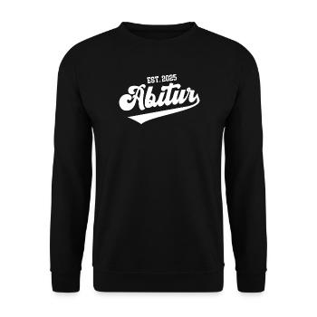 Abitur Abi School-leaving certificate Abiturient Gymnasium - Unisex Sweatshirt - black - Front - Alina (178cm) & Michal (187cm)