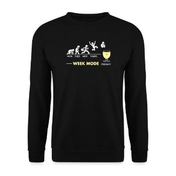 Vive le Weekend-end – Humor anisette pastis - Unisex Pullover - Schwarz - Vorne - Alina (178cm) & Michal (187cm)