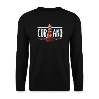 Kuba Stolz & Heimat - Cuba Flagge Design - Unisex Pullover - Schwarz - Vorne - Alina (178cm) & Michal (187cm)