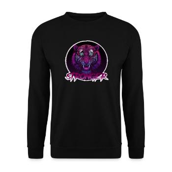 Tigre néon sauvage - Plus fort - Sweat-shirt Unisexe - noir - Devant - Alina (178cm) & Michal (187cm)
