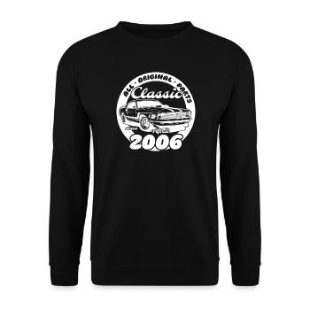 20th Birthday - Classic Musclecar 04/2006 - Unisex Sweatshirt - black - Front - Alina (178cm) & Michal (187cm)