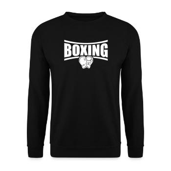 Boîtes de boxe - Sweat-shirt Unisexe - noir - Devant - Alina (178cm) & Michal (187cm)