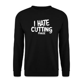 Je déteste Cutting Phase Fitness Diet GYM Gym - Sweat-shirt Unisexe - noir - Devant - Alina (178cm) & Michal (187cm)