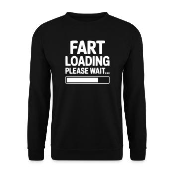 Fart Loading Please Wait... - Unisex Sweatshirt - black - Front - Alina (178cm) & Michal (187cm)