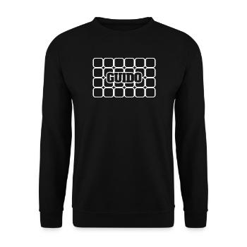 Vorname Guido - Unisex Pullover - Schwarz - Vorne - Alina (178cm) & Michal (187cm)
