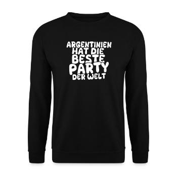 Feiern Argentinien - Unisex Pullover - Schwarz - Vorne - Alina (178cm) & Michal (187cm)
