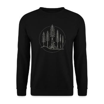 Cycliste dans la nature - Sweat-shirt Unisexe - noir - Devant - Alina (178cm) & Michal (187cm)