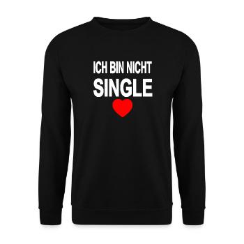 Single - Unisex Pullover - Schwarz - Vorne - Alina (178cm) & Michal (187cm)