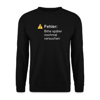 Fehler: Bitte noch einmal versuchen Informatik - Unisex Pullover - Schwarz - Vorne - Alina (178cm) & Michal (187cm)