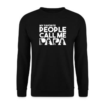 Mes personnes préférées m’appellent Papa Plombier Art - Sweat-shirt Unisexe - noir - Devant - Alina (178cm) & Michal (187cm)