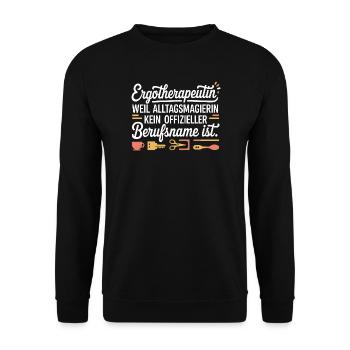 Ergotherapeutin Ergo Praxis Team Ergotherapie - Unisex Pullover - Schwarz - Vorne - Alina (178cm) & Michal (187cm)