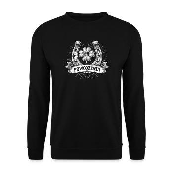 Powodzenia - Unisex Pullover - Schwarz - Vorne - Alina (178cm) & Michal (187cm)