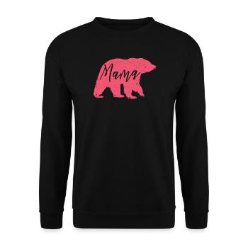 Mama Bear Pink – Cadeau doux pour la fête des mères - Sweat-shirt Unisexe - noir - Devant - Alina (178cm) & Michal (187cm)