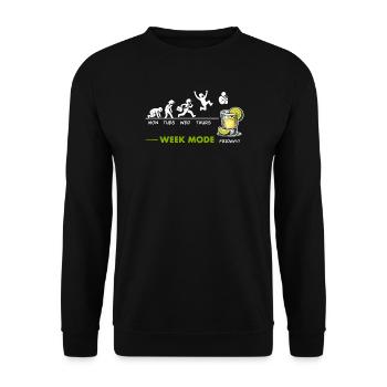 Can't wait for the weekend - Friday is tequila - Unisex Sweatshirt - black - Front - Alina (178cm) & Michal (187cm)