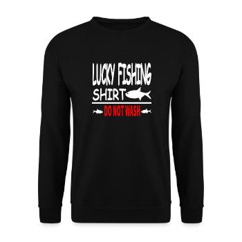 Angling - Unisex Sweatshirt - black - Front - Alina (178cm) & Michal (187cm)