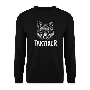Tactician – Cunning Fox - Unisex Sweatshirt - black - Front - Alina (178cm) & Michal (187cm)