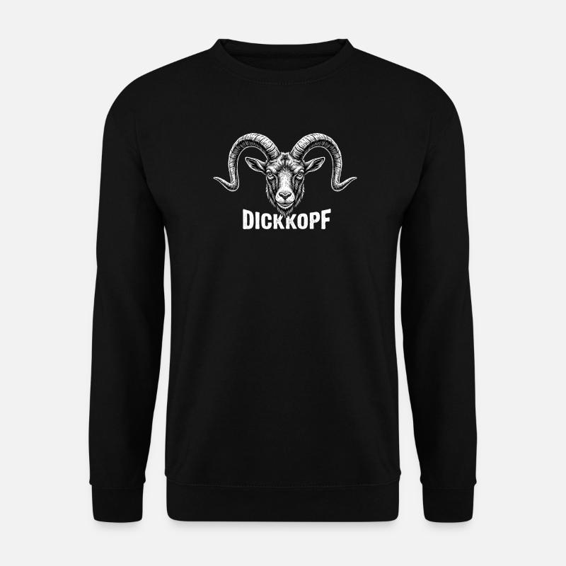 Stubborn – Aries with character - Unisex Sweatshirt - black