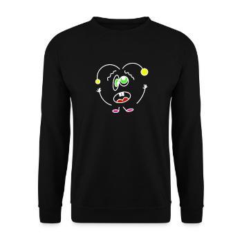 Crazy-Heartbeat - Unisex Pullover - Schwarz - Vorne - Alina (178cm) & Michal (187cm)