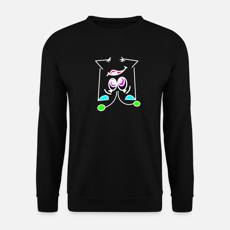 Neon-Mood Flip - Das Umdreh-Gesicht - Unisex Pullover - Schwarz