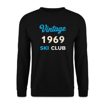 Vintage 1969 – Ski Club Retro Geburtsjahr Geschenk - Unisex Pullover - Schwarz - Vorne - Alina (178cm) & Michal (187cm)