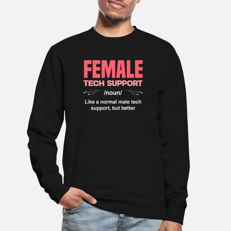 Tech Support Woman Definition IT Admin Computer Unisex Sweatshirt