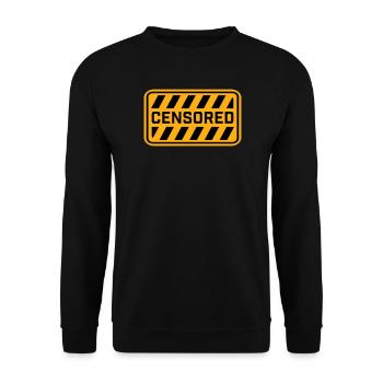 Censored Zensiert Lustig Statement Freiheit Logo - Unisex Pullover - Schwarz - Vorne - Alina (178cm) & Michal (187cm)