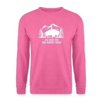 Ne caressez pas la vache duveteuse - Sweat-shirt Unisexe - rose - Devant
