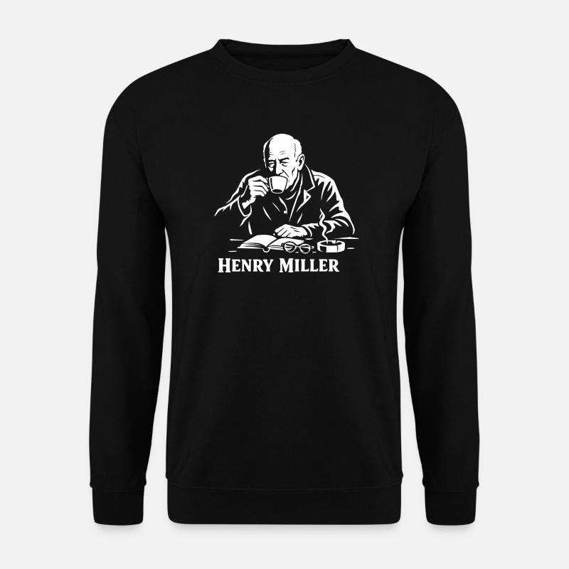 Henry Miller Café Reader - Unisex Sweatshirt - black