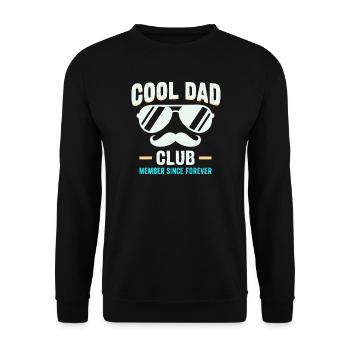 Cool Dad Club, Lustiges Vatertag Papa Hoodie - Unisex Pullover - Schwarz - Vorne - Alina (178cm) & Michal (187cm)