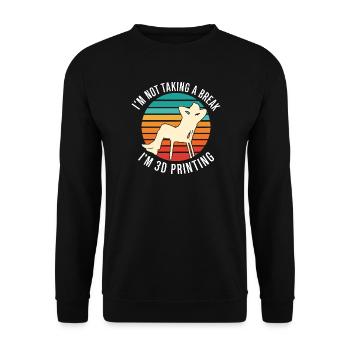 Ich mache keine Pause, ich 3D-drucke komisch. - Unisex Pullover - Schwarz - Vorne - Alina (178cm) & Michal (187cm)