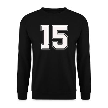 Fifteen Outline Style - Unisex Sweatshirt - black - Front - Alina (178cm) & Michal (187cm)