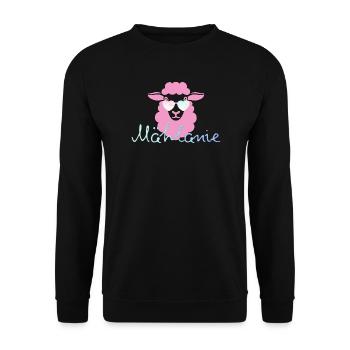 Mählanie - Unisex Pullover - Schwarz - Vorne - Alina (178cm) & Michal (187cm)