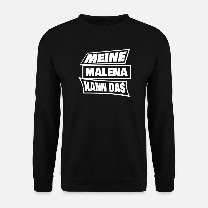 Malena als Sprueche - Unisex Pullover - Schwarz