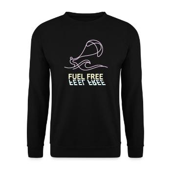 Kite Fuel Free, Feel Free Shirt, Hoodie, Cap, Mug - Unisex Pullover - Schwarz - Vorne - Alina (178cm) & Michal (187cm)
