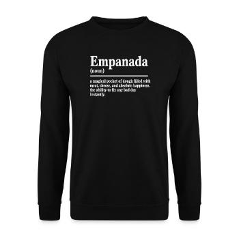 Empanada Queen Funny Food Latin America - Unisex Sweatshirt - black - Front - Alina (178cm) & Michal (187cm)