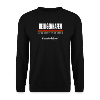 Heiligenhafen - Unisex Pullover - Schwarz - Vorne - Alina (178cm) & Michal (187cm)