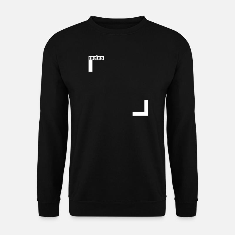 Meins HALB WEISS - Unisex Pullover - Schwarz
