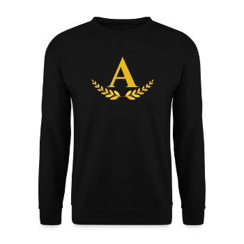A - Unisex Pullover - Schwarz - Vorne - Alina (178cm) & Michal (187cm)