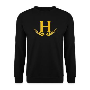 h - Unisex Sweatshirt - black - Front - Alina (178cm) & Michal (187cm)