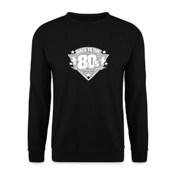 Back to the 80s Retro - Unisex Sweatshirt - black - Front - Alina (178cm) & Michal (187cm)
