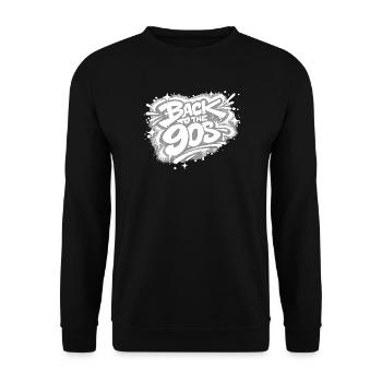 Back to the 90s Graffiti - Unisex Sweatshirt - black - Front - Alina (178cm) & Michal (187cm)